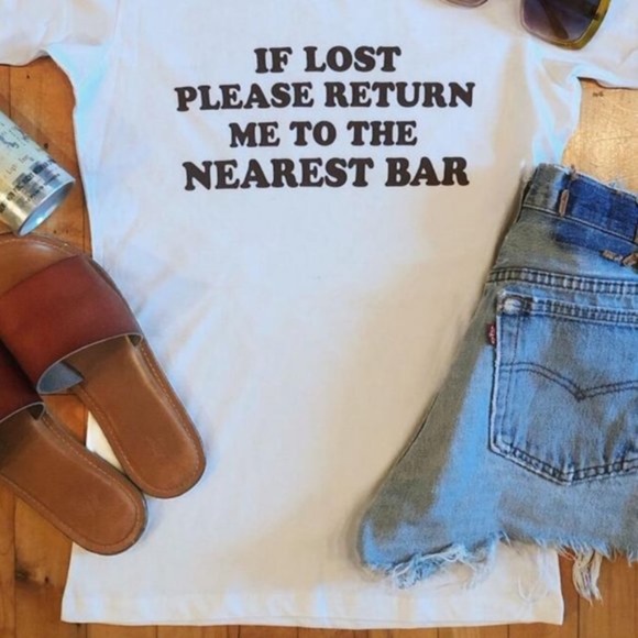 If lost please return to nearest bar graphic tee - Picture 3 of 3